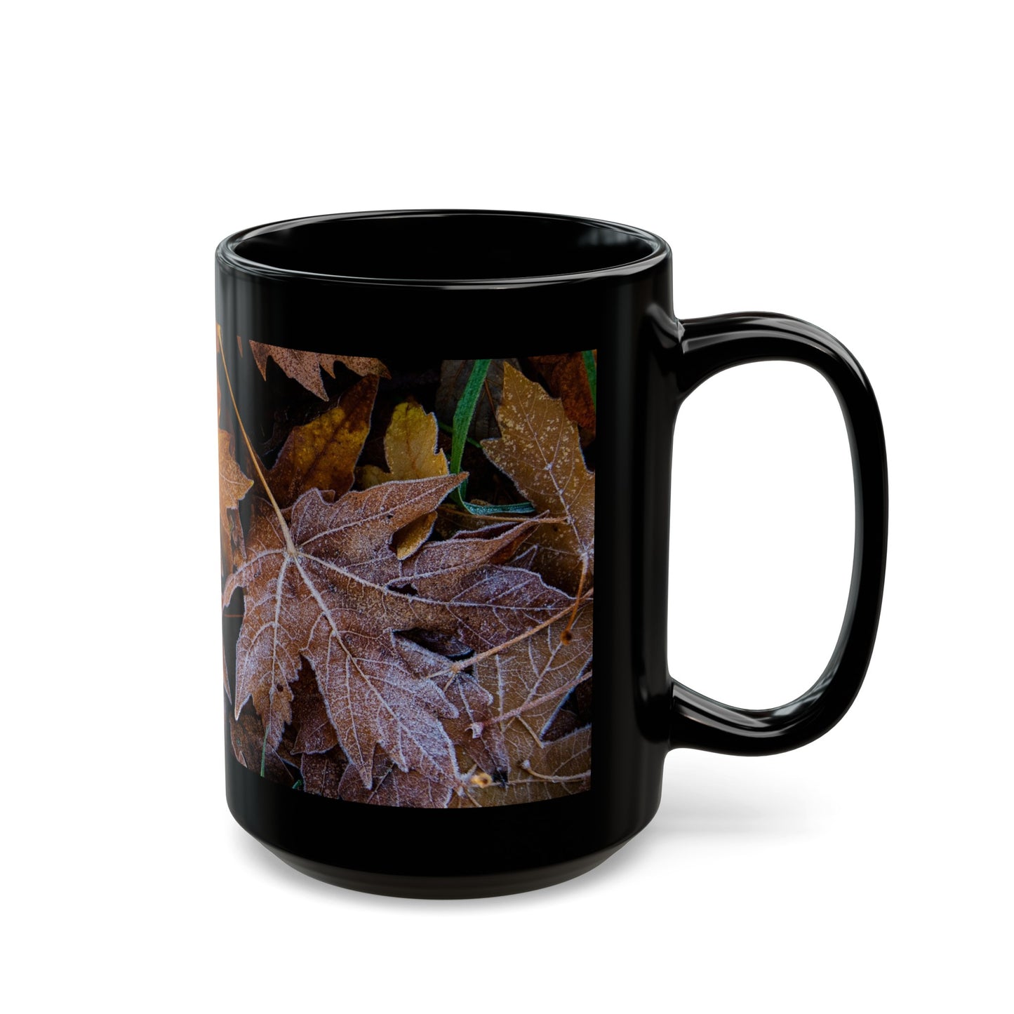 Frozen Leaves Black Mug (11oz, 15oz)