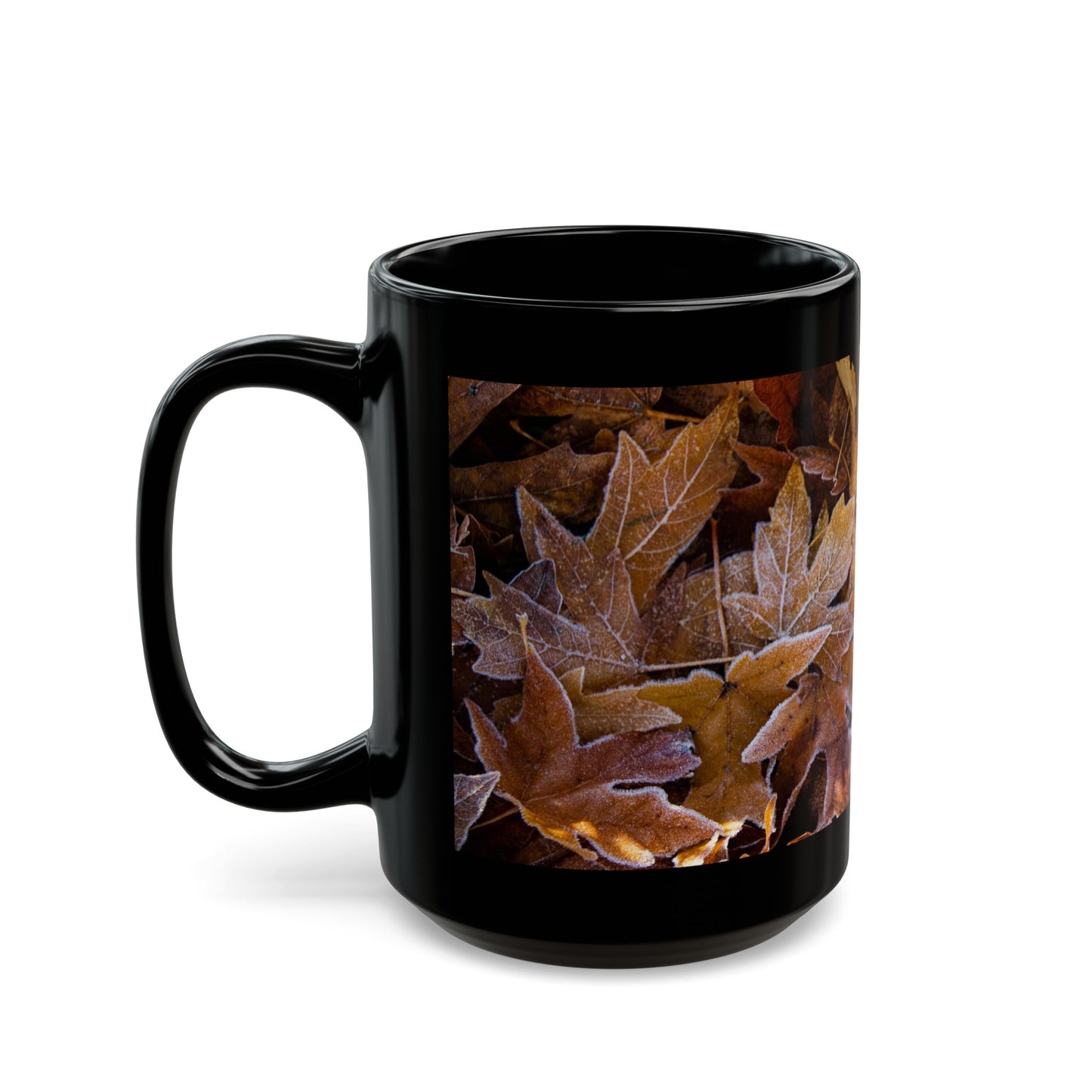 Frozen Leaves Black Mug (11oz, 15oz)