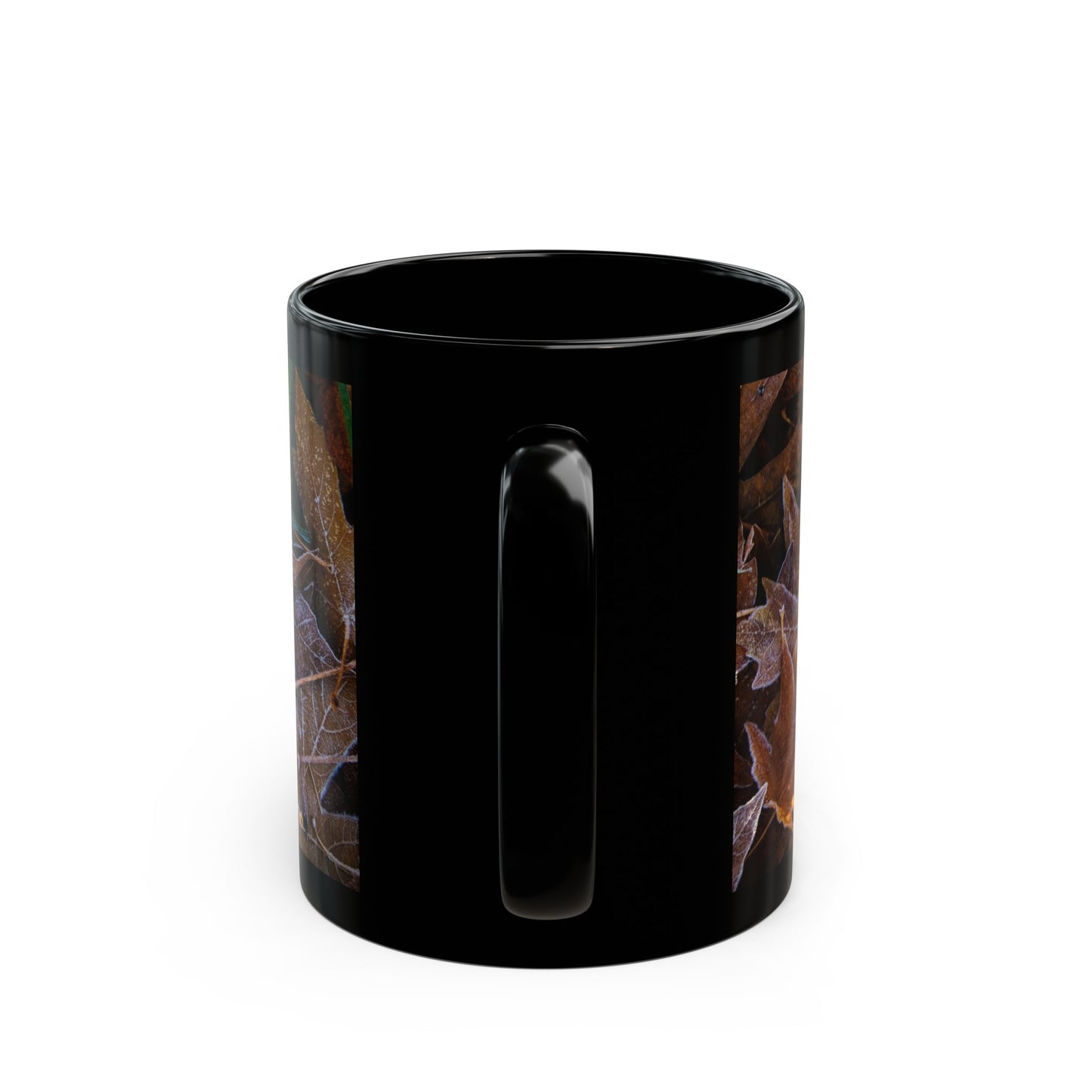 Frozen Leaves Black Mug (11oz, 15oz)