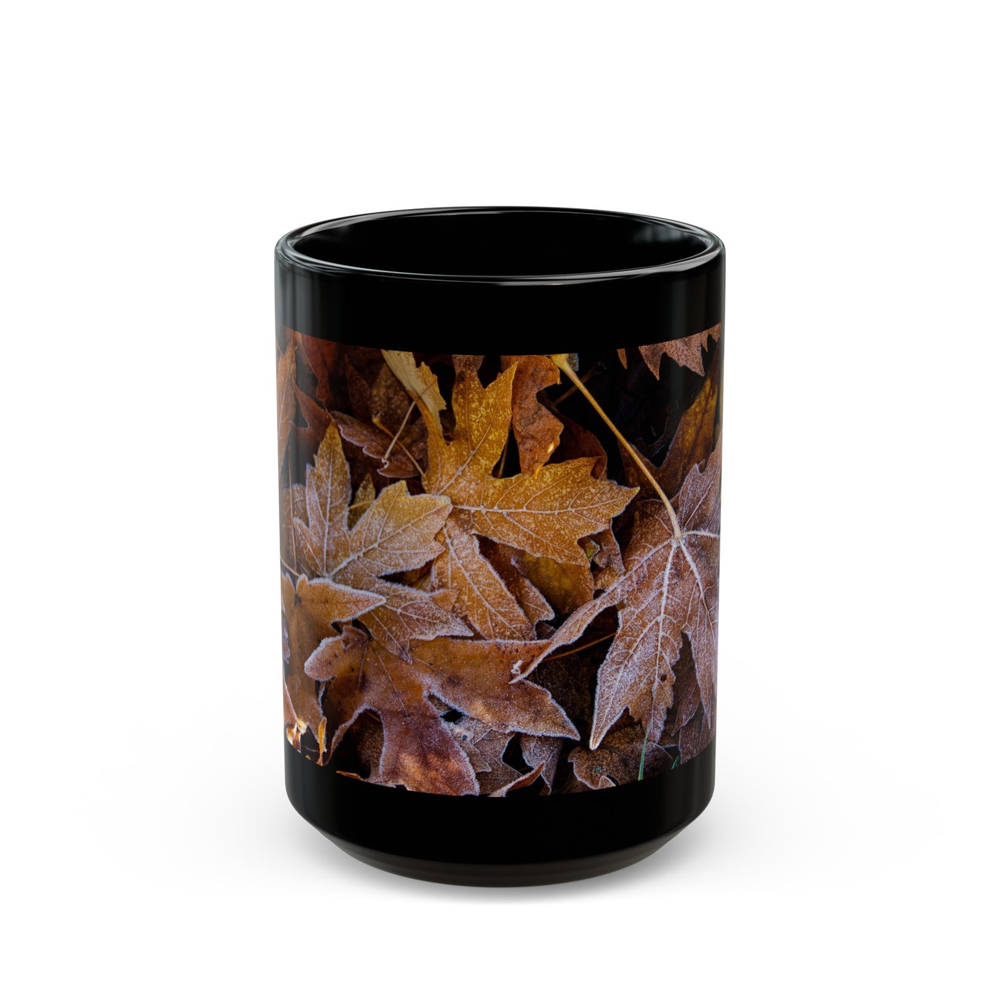 Frozen Leaves Black Mug (11oz, 15oz)