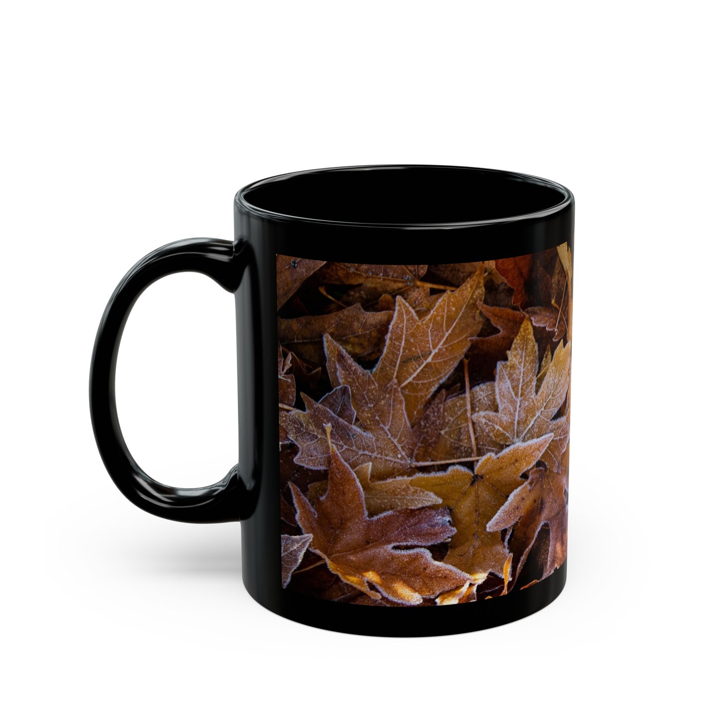 Frozen Leaves Black Mug (11oz, 15oz)