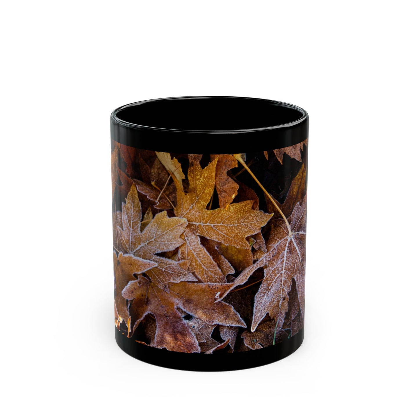 Frozen Leaves Black Mug (11oz, 15oz)