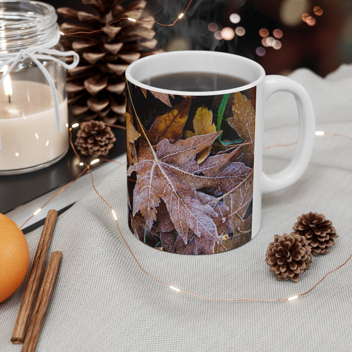 Frozen Leaves Ceramic Mug 11oz