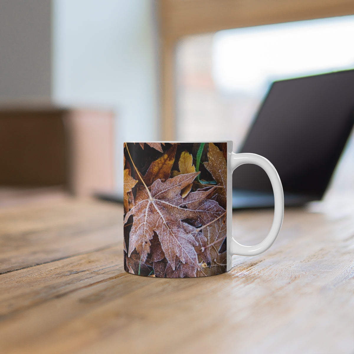 Frozen Leaves Ceramic Mug 11oz