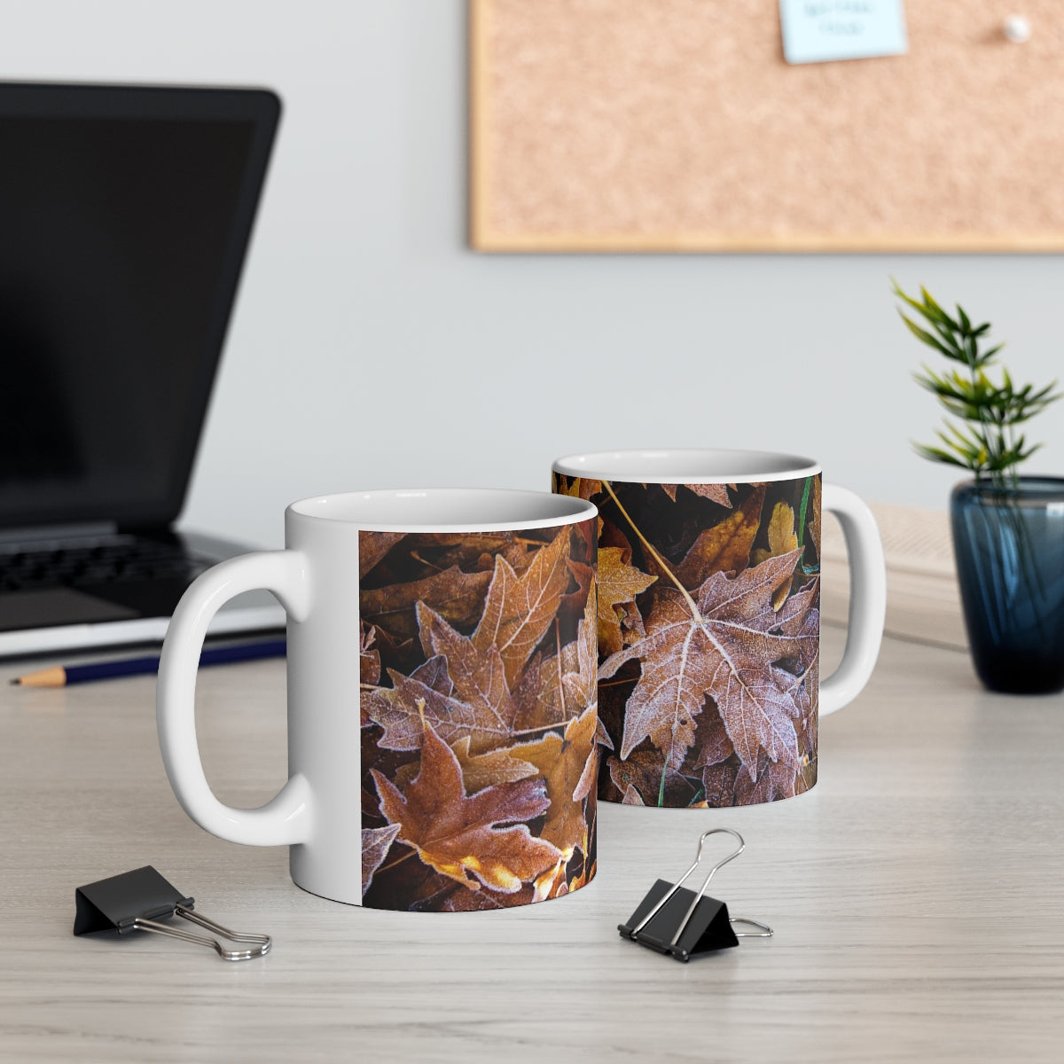 Frozen Leaves Ceramic Mug 11oz